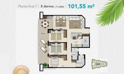 Apartamento Tipo Planta 101,55
